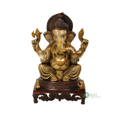 BRASS COLOUR GANESH