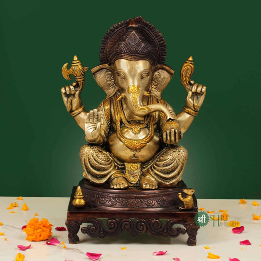 BRASS COLOUR GANESH