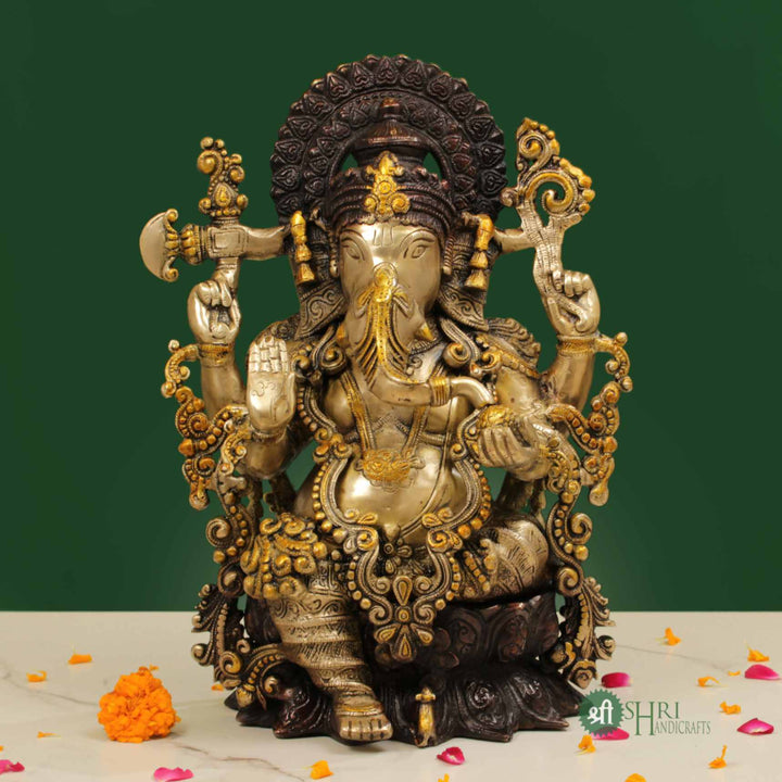 BRASS COLOUR GANESH