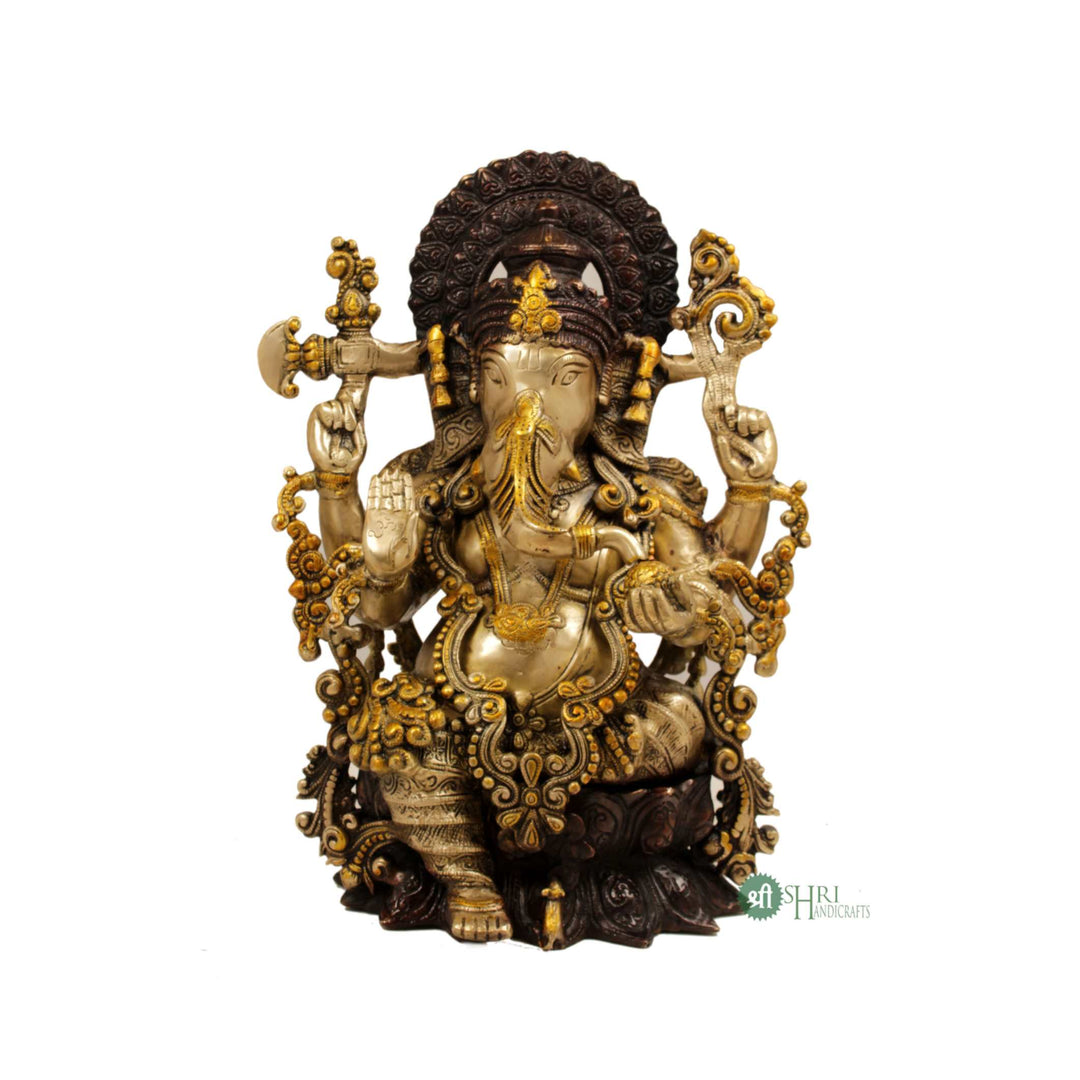 BRASS COLOUR GANESH