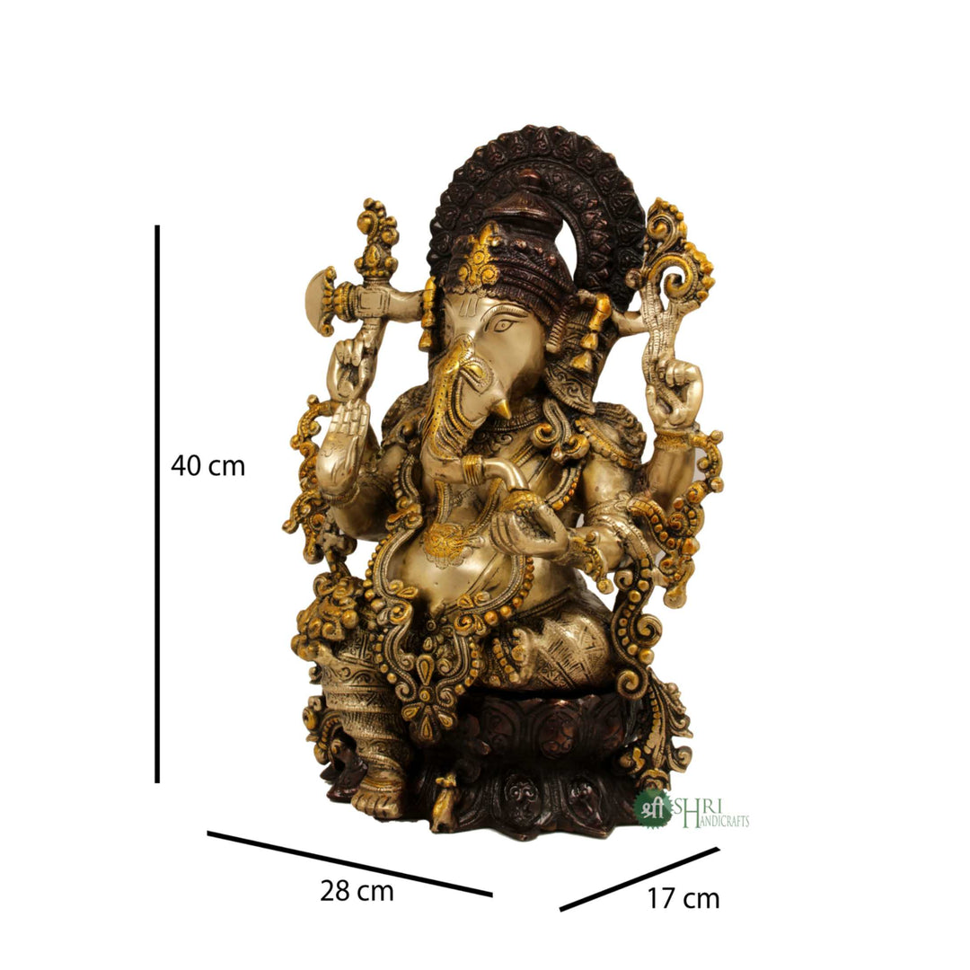 BRASS COLOUR GANESH