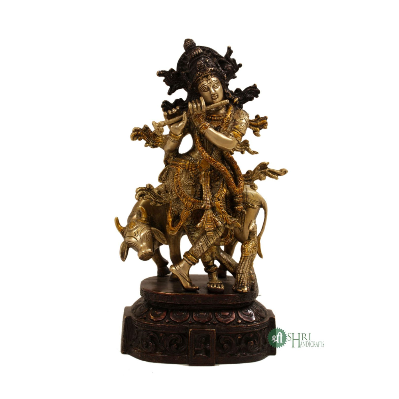 BRT-435DC-13 (13" BRASS COW KRISHNA COLOUR BRT)