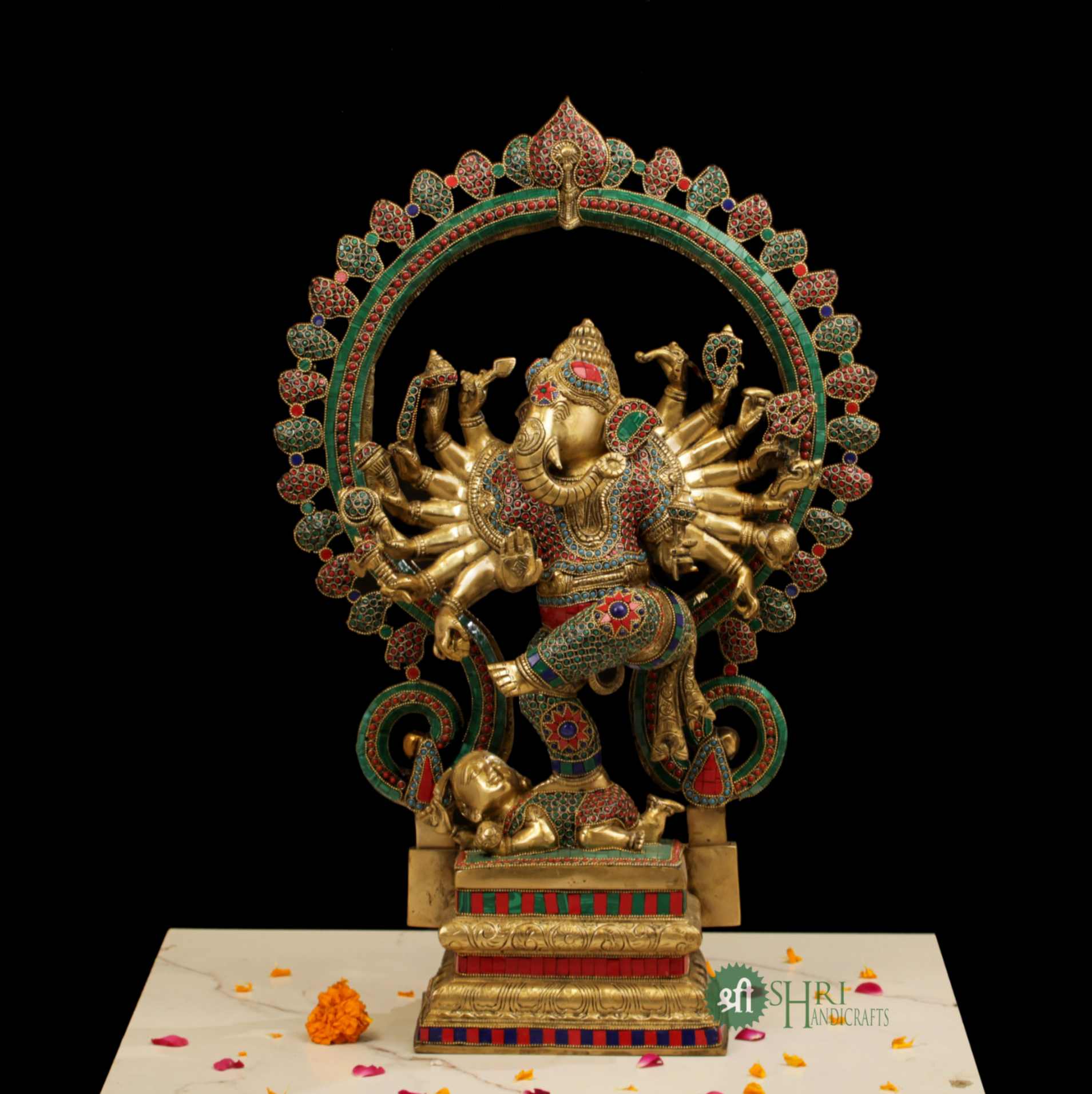 BRASS GANESH STONE WORK