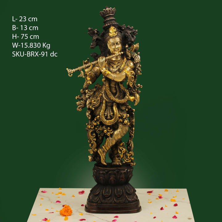 Brass Colour Krishna