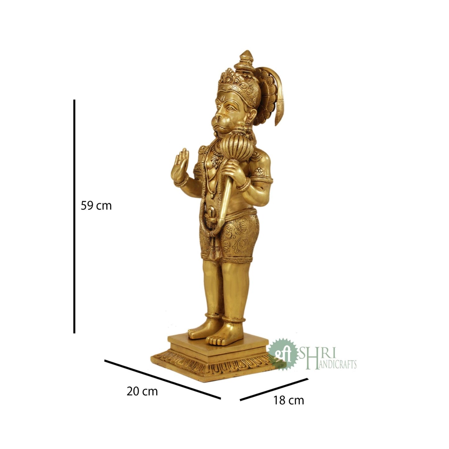 BRASS STANDING HANUMAN