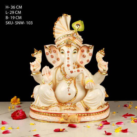 14" PAGDI GANESH PAINTING