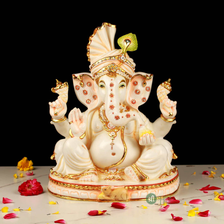 14" PAGDI GANESH PAINTING