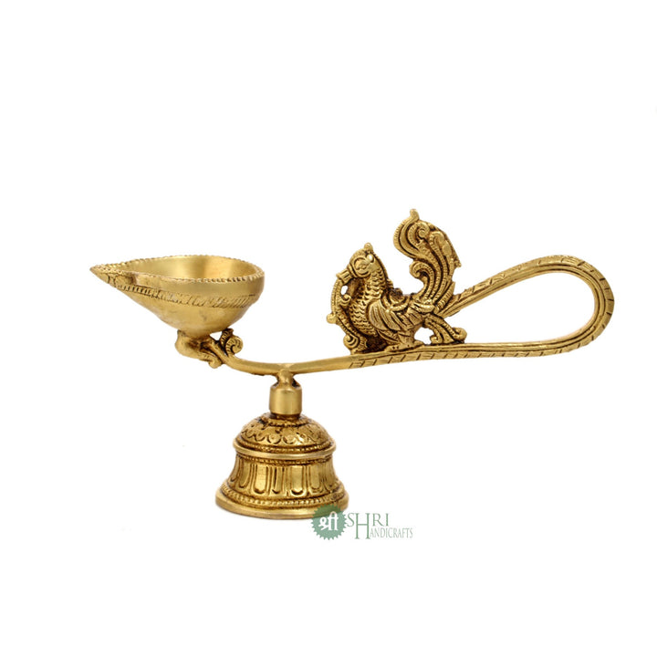 BRASS HAND DEEPAK WITH BELL