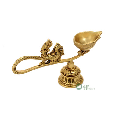 BRASS HAND DEEPAK WITH BELL