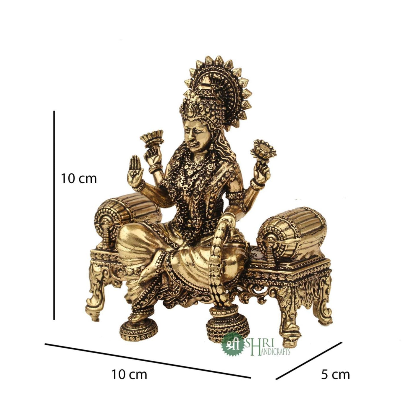 4" BRASS LAXMI SITTING ON SOFA BRP-1