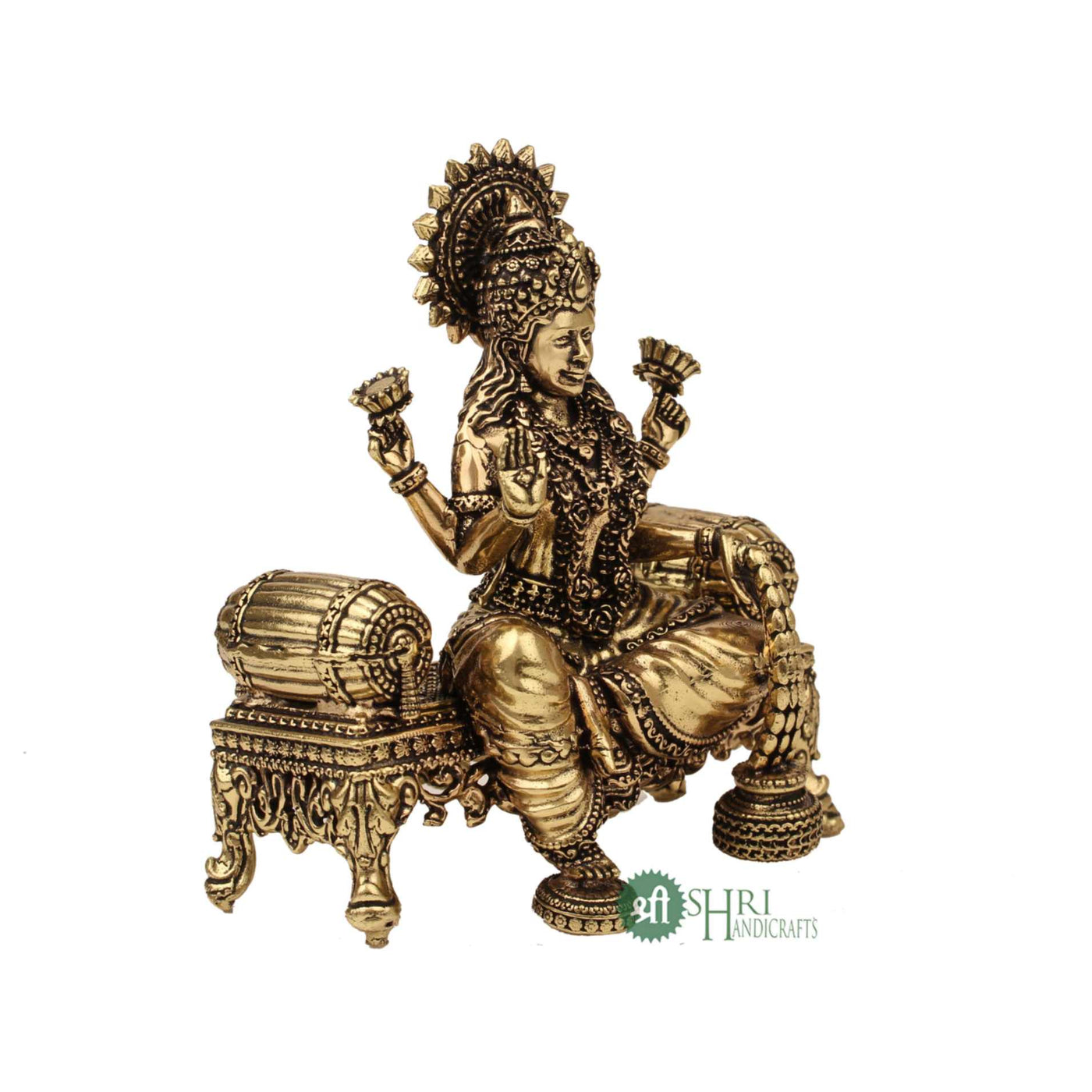 4" BRASS LAXMI SITTING ON SOFA BRP-1