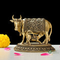 Vastu Showpiece Holy Cow & Calf 3 Inch By Trendia Decor