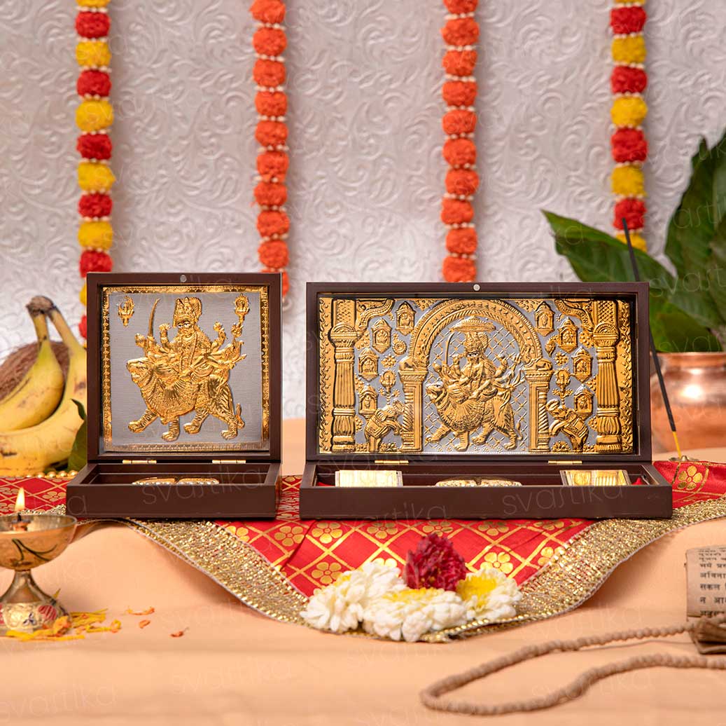 Nav Durga Pocket Temple (24 Karat Gold Coated) - By Trendia