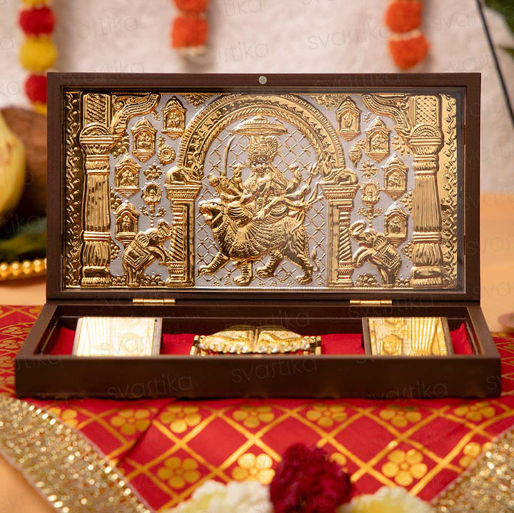 Nav Durga Pocket Temple (24 Karat Gold Coated) - By Trendia