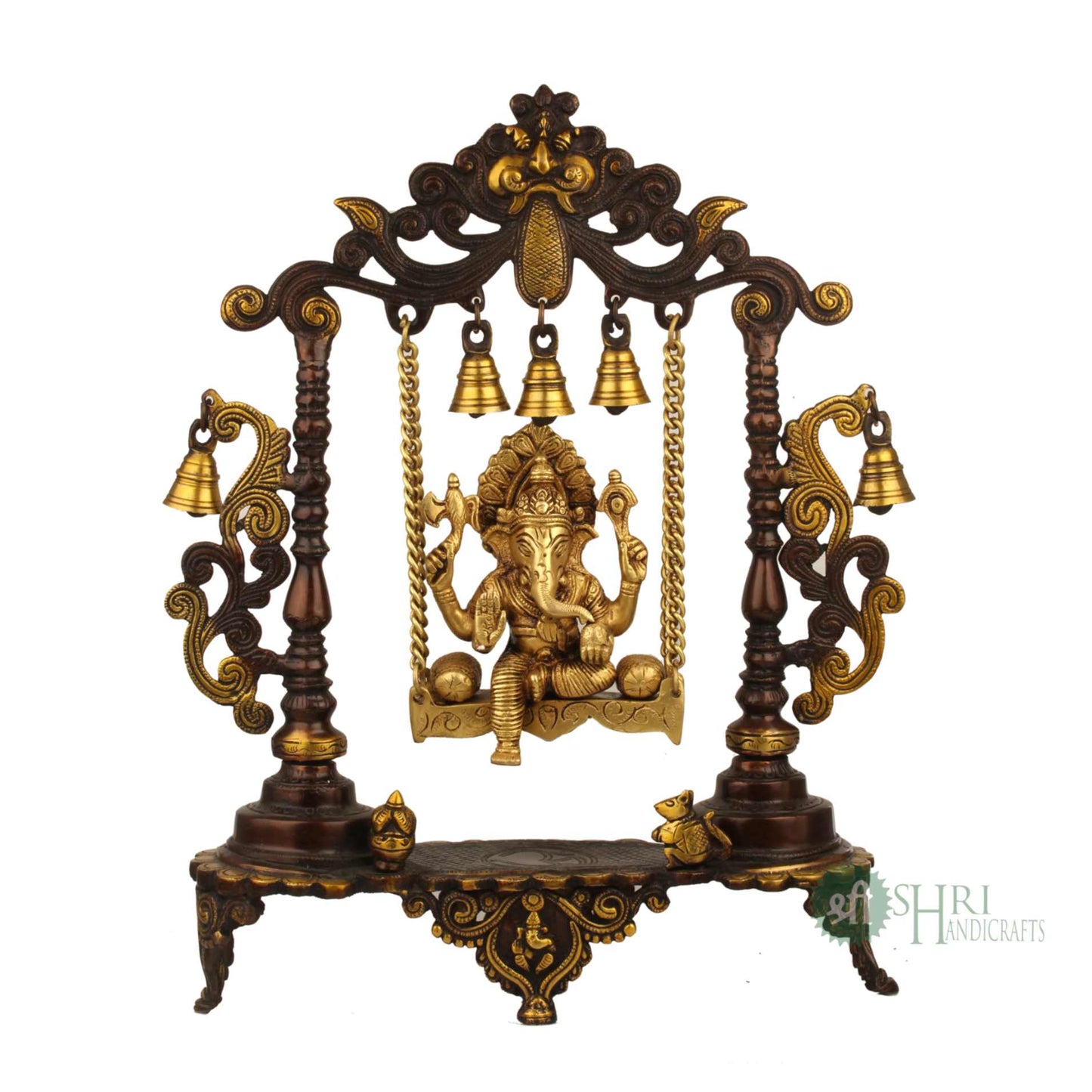 BRX-316DC-18 (18" BRASS JHULA GANESH COLOUR BRX)