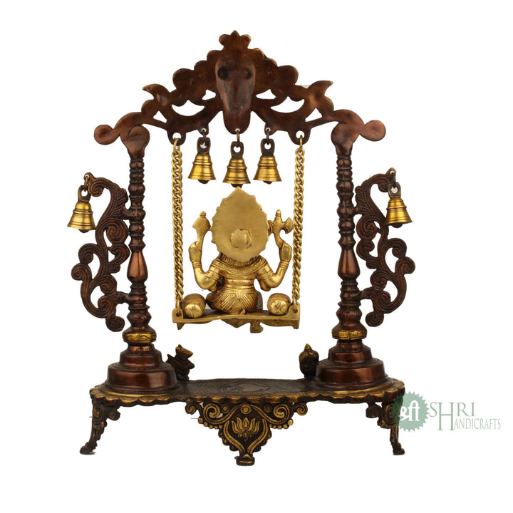 BRX-316DC-18 (18" BRASS JHULA GANESH COLOUR BRX)