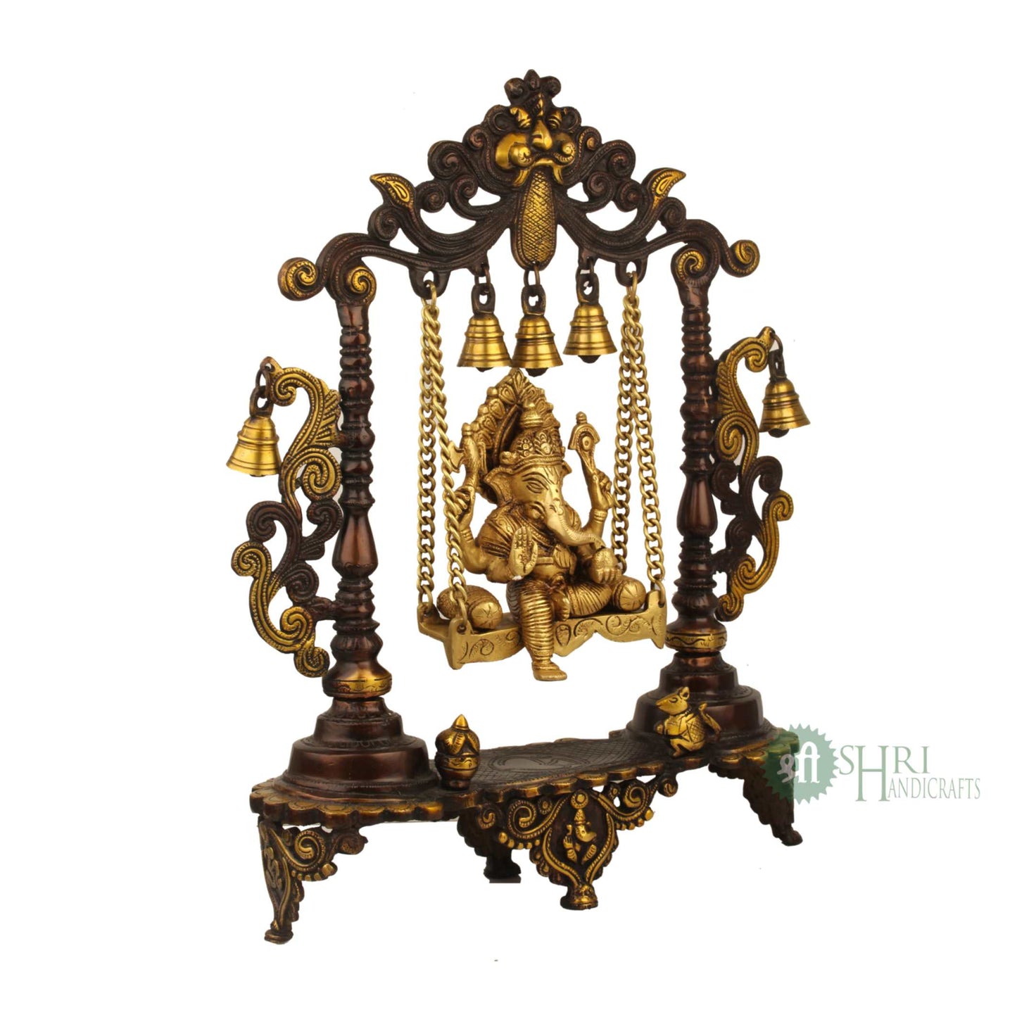 BRX-316DC-18 (18" BRASS JHULA GANESH COLOUR BRX)