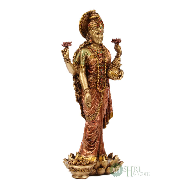 SN-172C-10 (10" LAXMI STANDING COPPER PAINTING SN)