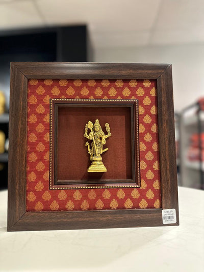 Subramanya Swami silk frames with brass idol