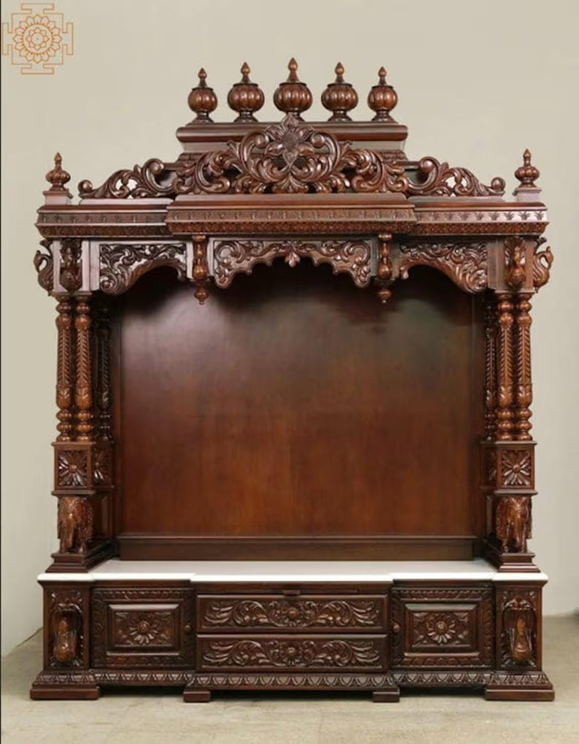 Wooden temple solid Teakwood Handmade Customizable Home Wooden Temple Large Wooden Mandir All Handcrafted Carving Temple Polished Mandir