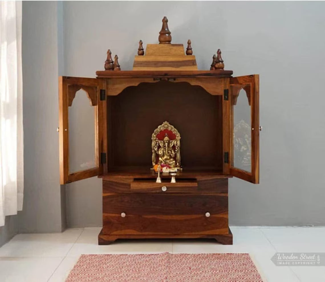 Home temple Handmade Customizable Home Wooden Temple solid teakwood hand carved unique Large Wooden Mandir All Handcrafted Carving