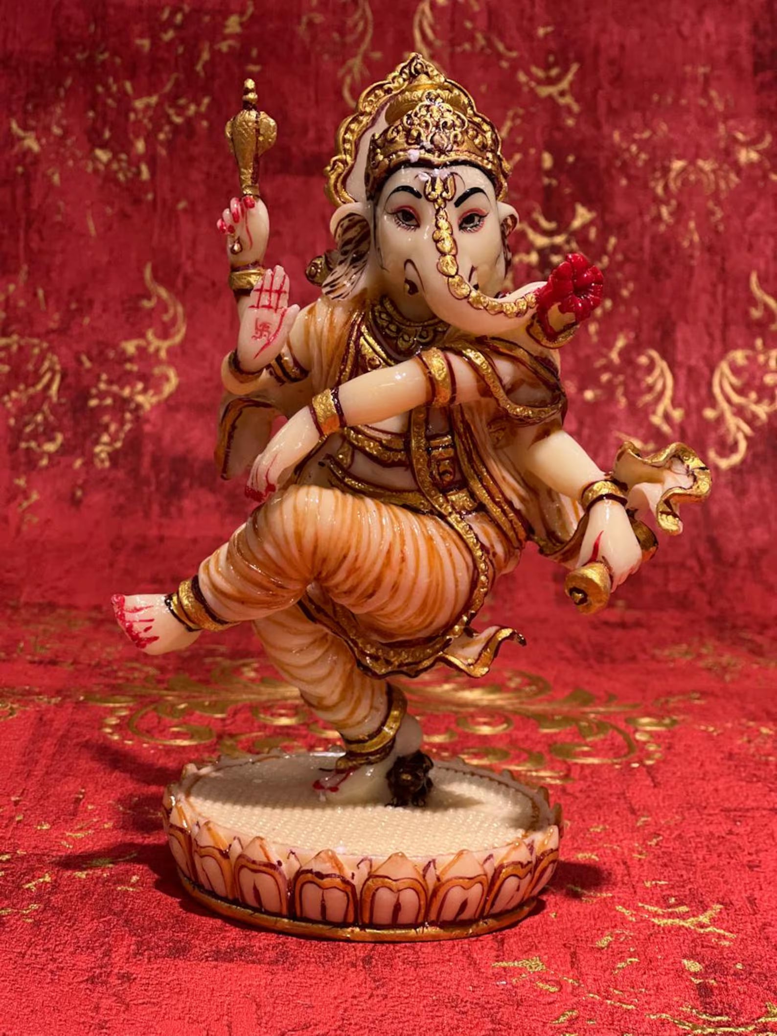 8 Inch Dancing Ganesha Idol
