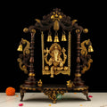 Brass Jhula Ganesh Idol - Traditional Indian Swing Statue (18")