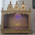 Handmade Teakwood Mandir: Customizable Wooden Home Temple