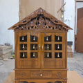 Handmade Teakwood Mandir: Customizable Home Temple with Hand Carved Details
