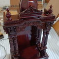 Handmade Teakwood Home Temple: Customizable, Hand-Carved Mandir