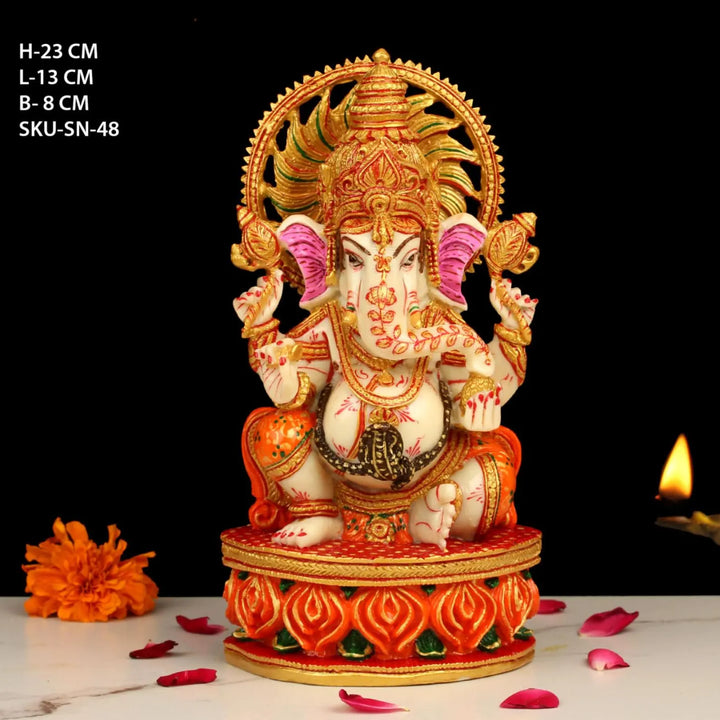 8″ Lord Ganesha Resin Idol