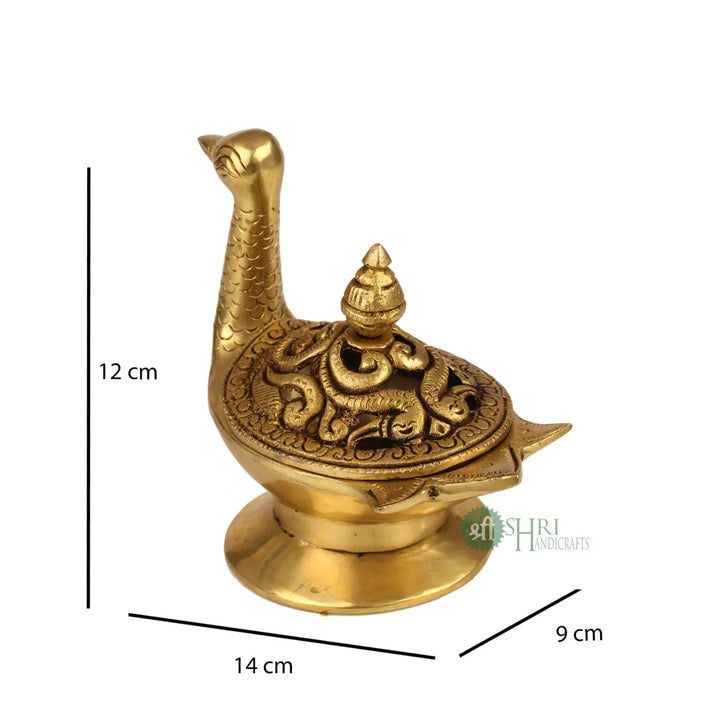 Brass Duck Shape Dhuni for Purification & Home Décor