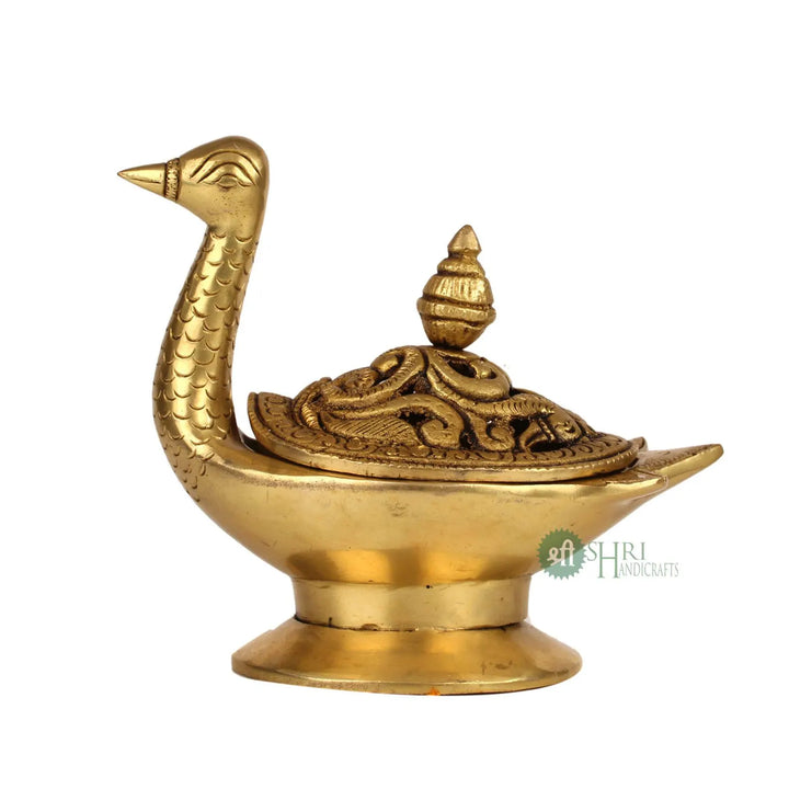 Brass Duck Shape Dhuni for Purification & Home Décor