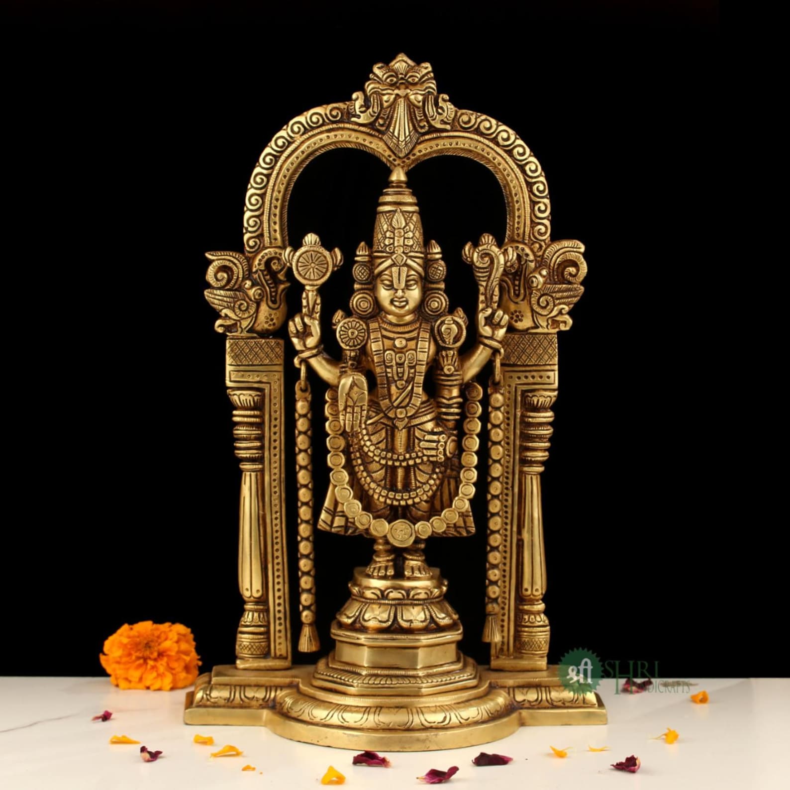 12 Inch Brass Tirupati Balaji Idol