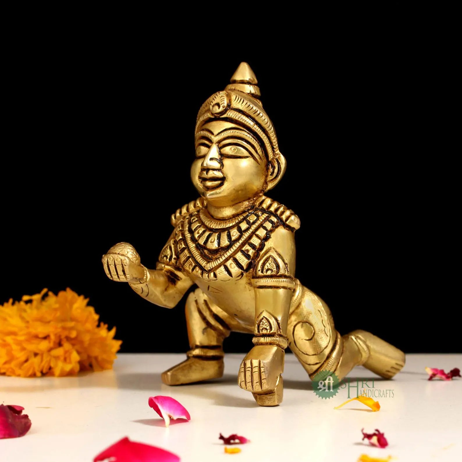 4 Inch Brass Laddu Gopal Idol