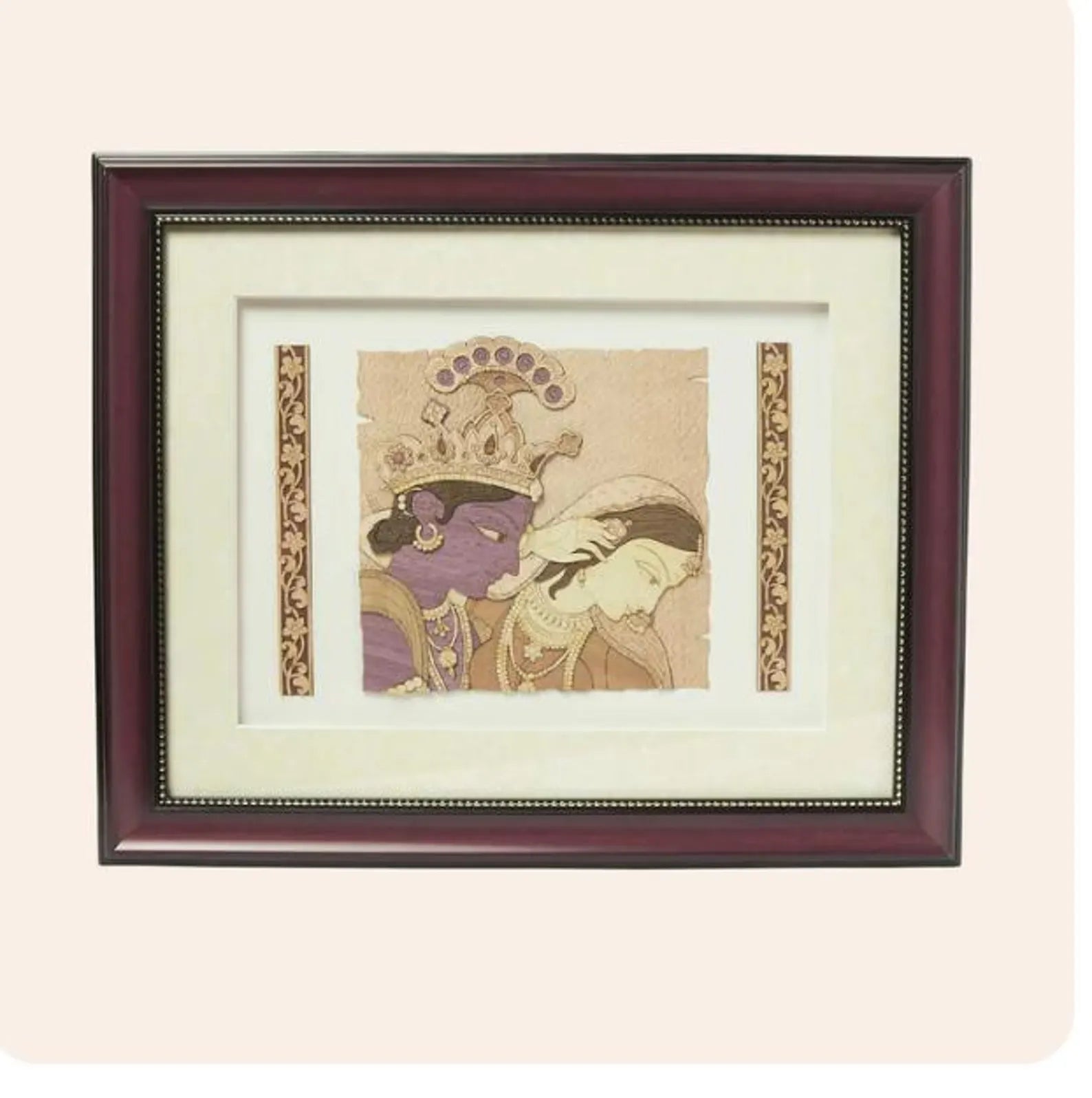 Radha Krishna Wood Art Frame – 13 x 16 Inches