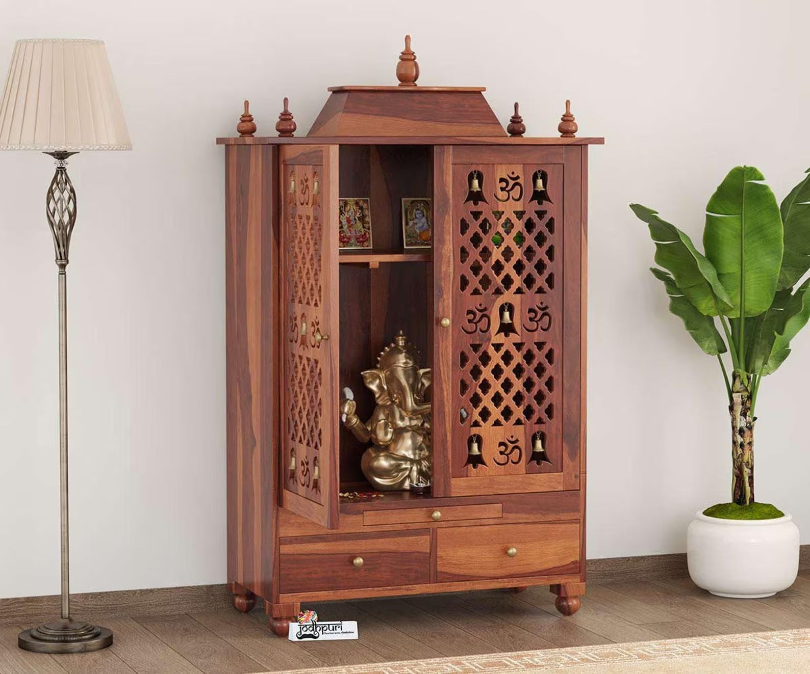 Wooden temple solid teakwood Handmade traditional unique design home puja mandir beautiful house warming hand carved home Decor temple by me