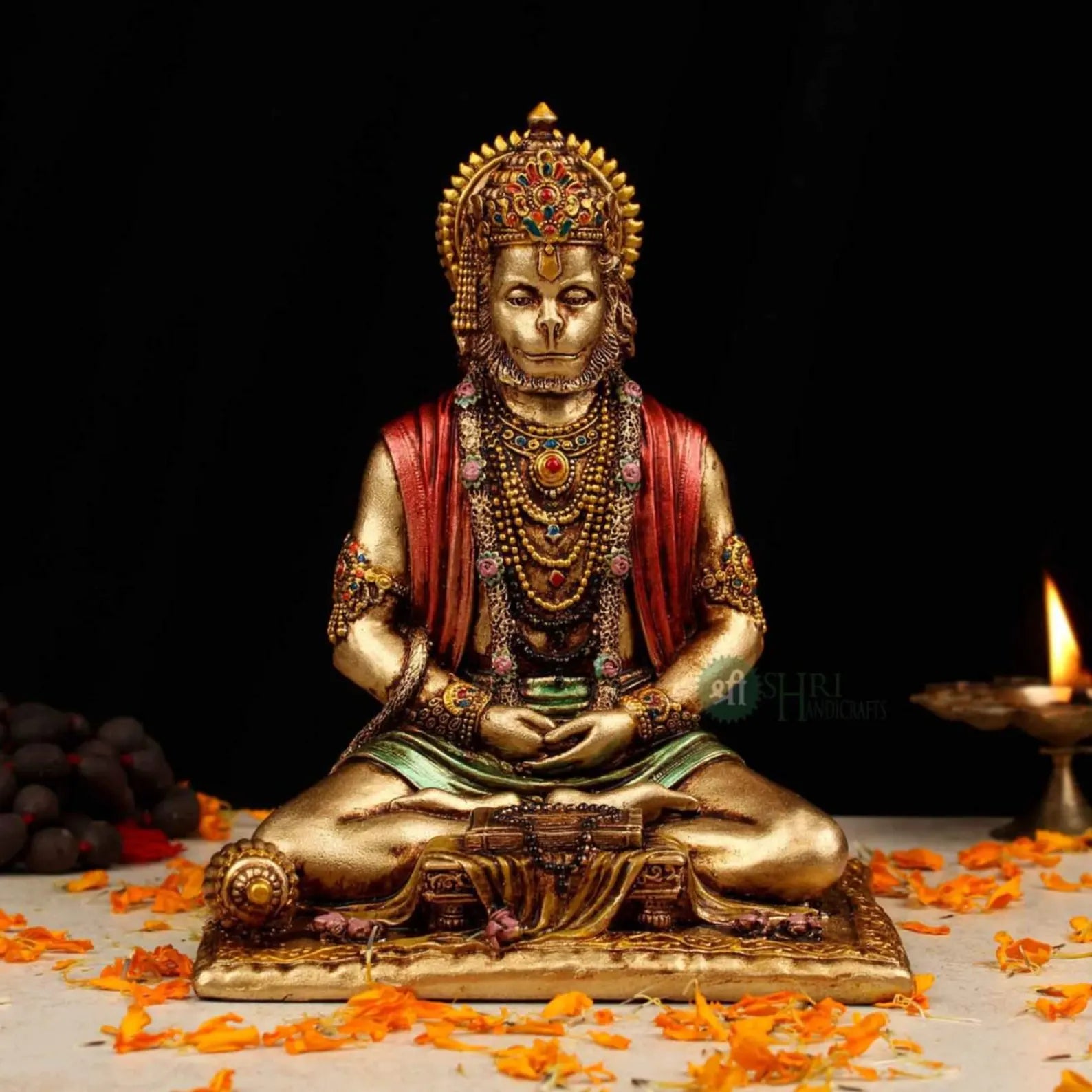Meditating Lord Hanuman Idol