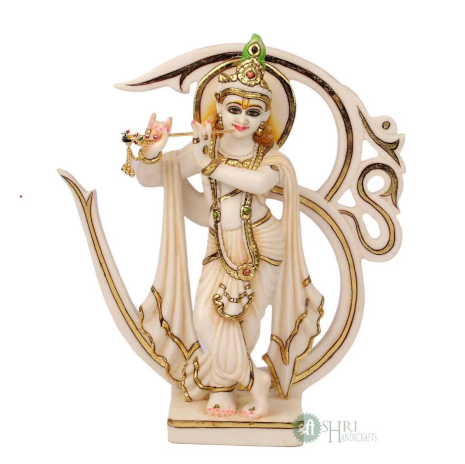 12 Inch Om Krishna Resin Idol
