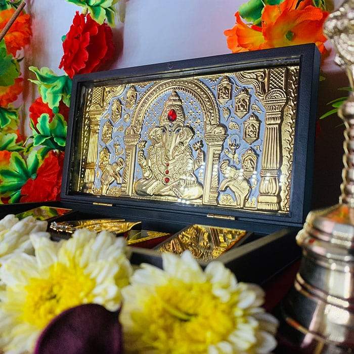 Ganesha Pocket Temple | 24 Karat Gold & Silver Coated - By Trendia