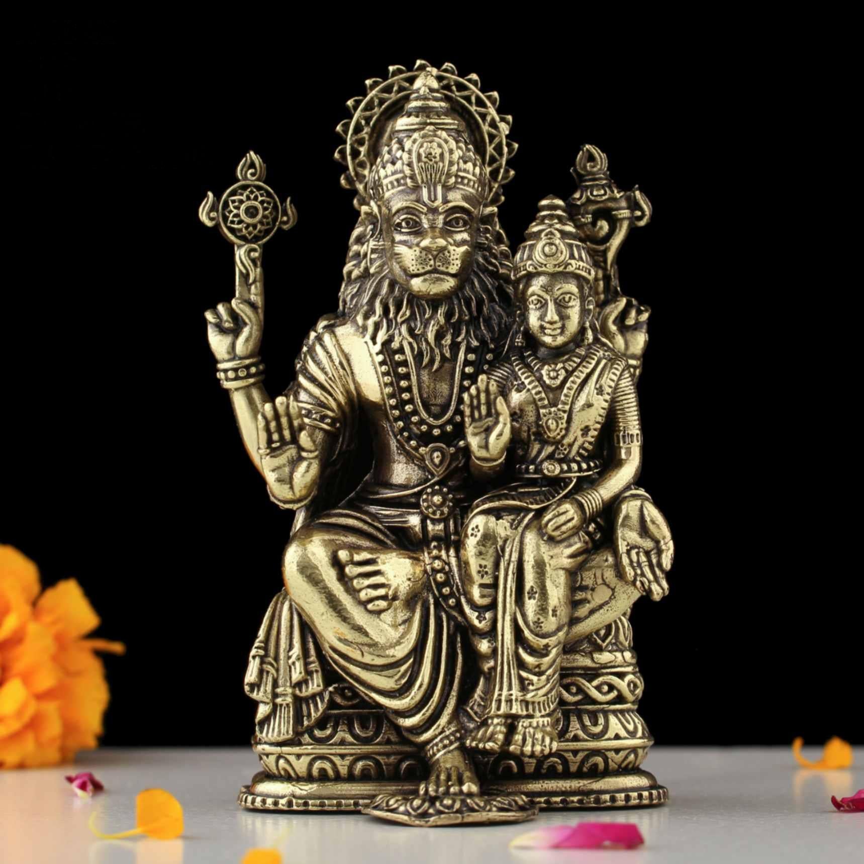 4 Inch Brass Narasimha Idol by Trendia Decor