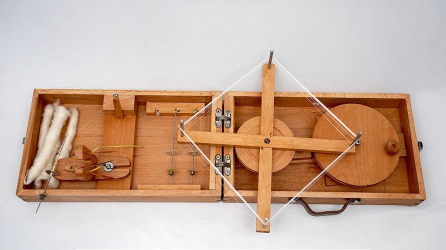 Wooden Box Charkha- Spinning Wheel Premium