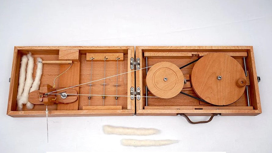 Wooden Box Charkha- Spinning Wheel Premium