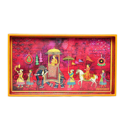 Rajasthani Print Decorative Tray Medium By Trendia Decor