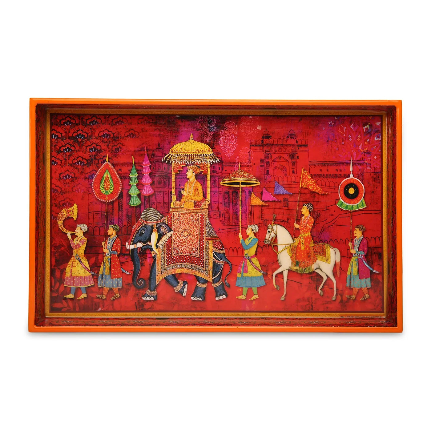 Rajasthani Print Decorative Tray Large By Trendia Decor