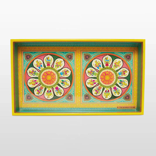 TBS24134 SML TRAY PATACHITRA FOLK TA