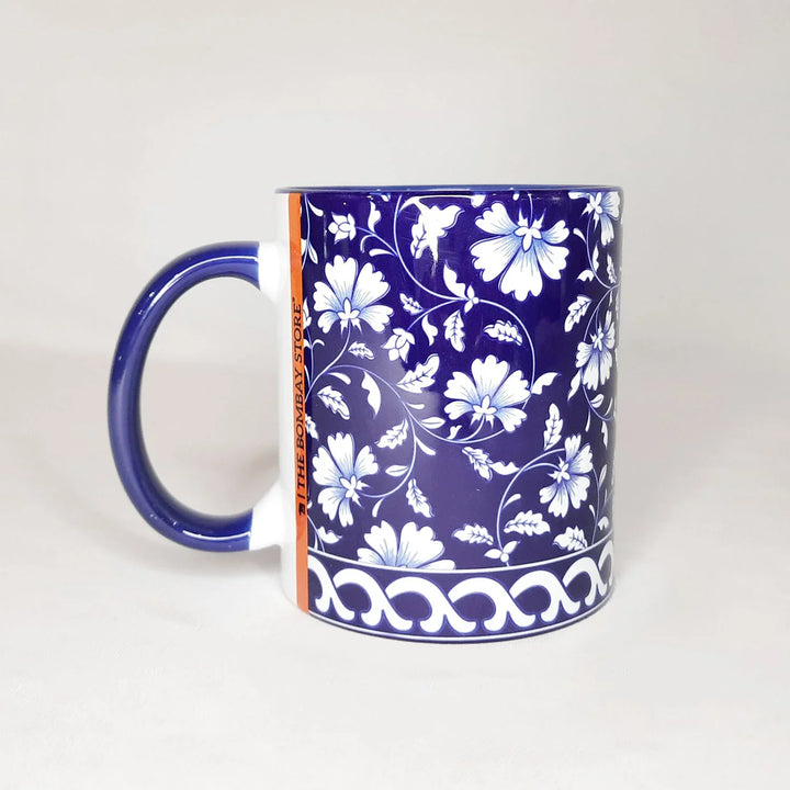 Ceramic Coffee Mug Blue Pottery Print By Trendia Decor