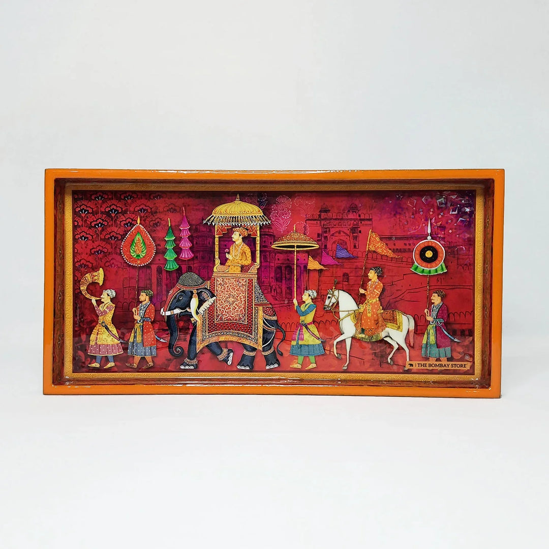 Rajasthani Print Decorative Tray Small By Trendia Decor