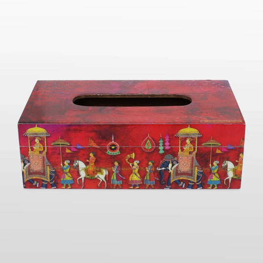 'King's Procession' Printed Tissue Box Holder By Trendia Decor