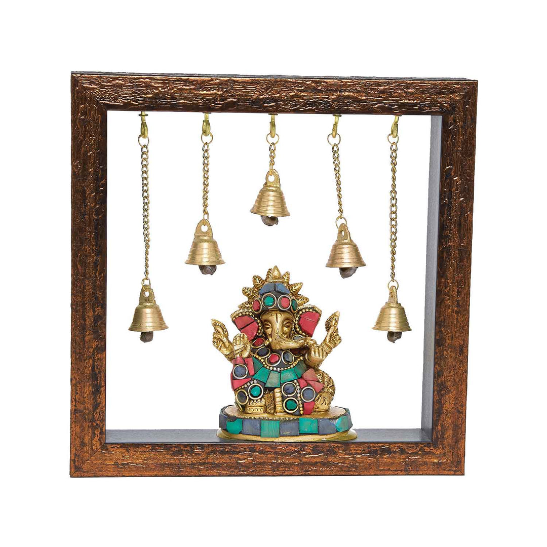 TBS21582 TEMPLE FRAME GANESH CROW